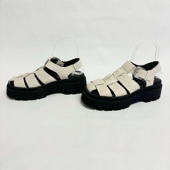 Miista Cream and Black Chunky Platform Sandals - Picture 6 of 14